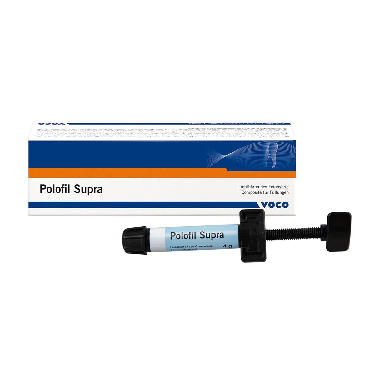 Voco 1362 Polofil Supra Microhybrid Dental Composite Syringe A2 4gm Voco 1362 Polofil Supra Microhybrid Dental Composite Syringe A2 4gm